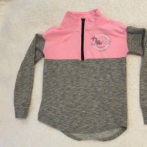 Girls size 10 1/4 zip long sleeved shirt.